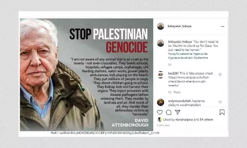 Quote Criticising Israel Falsely Attributed To Sir David Attenborough