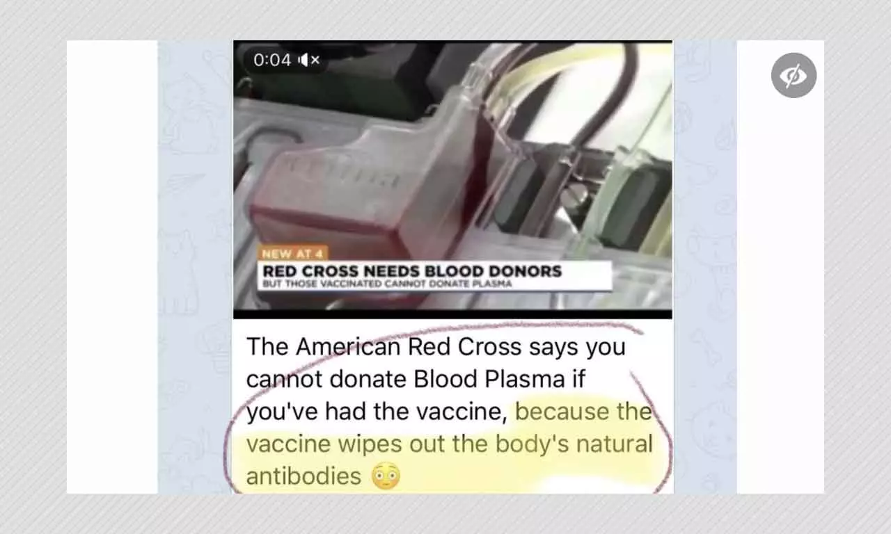 Did The American Red Cross Say COVID-19 Vaccines Destroy Anti-bodies?