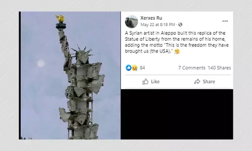 Digital Art Falsely Shared As Statue Of Liberty Made From Rubble In Syria