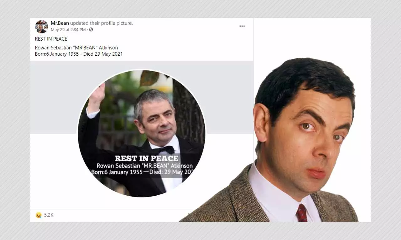 Fake Mr Bean Facebook Page Falsely Claim Rowan Atkinson Is Dead
