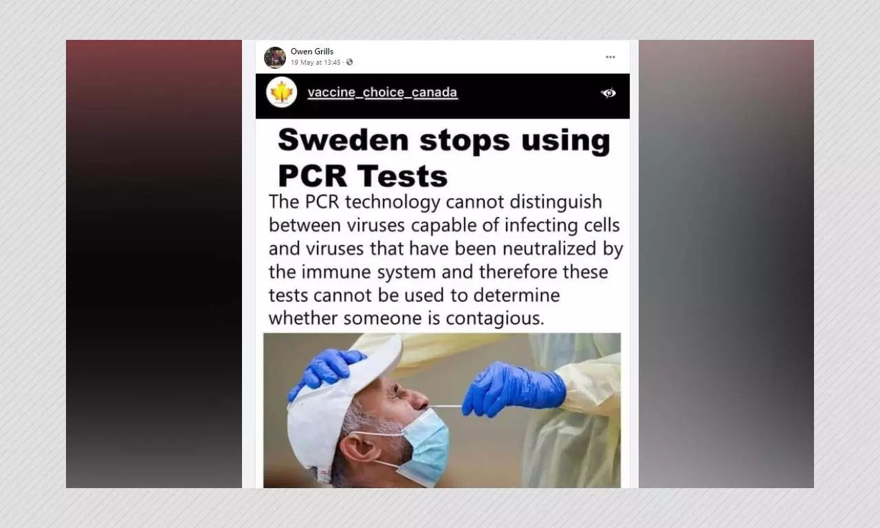 Has Sweden Stopped Using RT-PCR Tests For COVID-19? A Fact Check