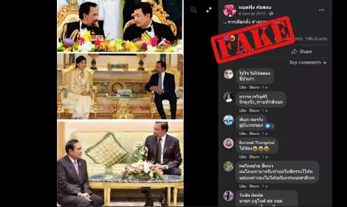 Image Of Thai PM Sitting On The Floor Next To Bruneis Sultan Is Doctored