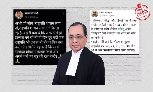 Ex CJI Ranjan Gogoi And A Web Of Impostor Twitter Handles Peddling Hate