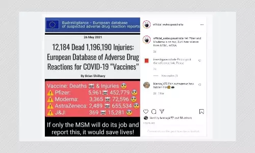 Fake Graphic Claims 10,000 Deaths Caused By COVID-19 Vaccines in Europe