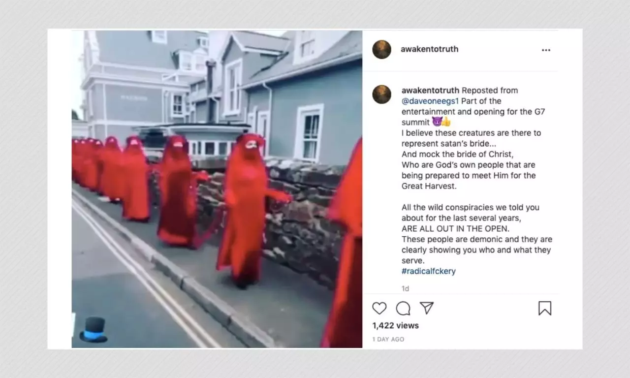 Images Of Climate Change Protest Shared As Satanic Ritual At G7 Summit