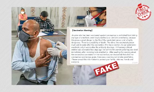 Anaesthesia Harmful Post COVID-19 Vaccine? No Scientific Evidence, Say Doctors