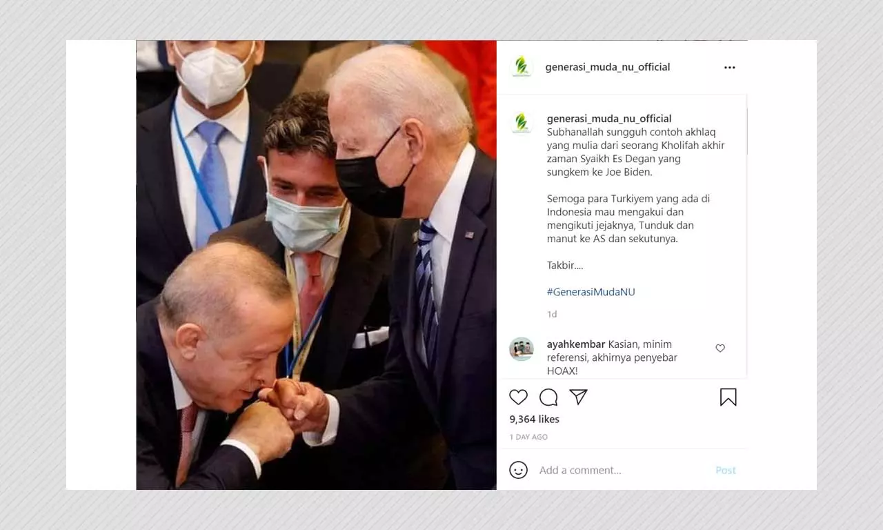 Viral Photo Does Not Show Recep Tayyip Erdogan Bowing To Joe Biden