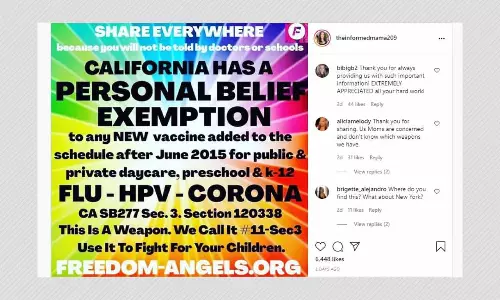 California Does Not Have Personal Belief Exemption For School Vaccination