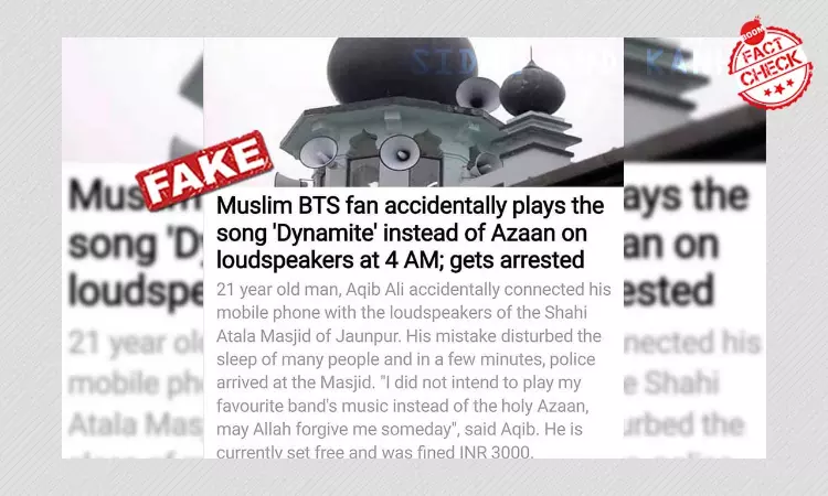Viral Post About Muslim BTS Fan Playing Dynamite Instead Of Azaan Is Satire