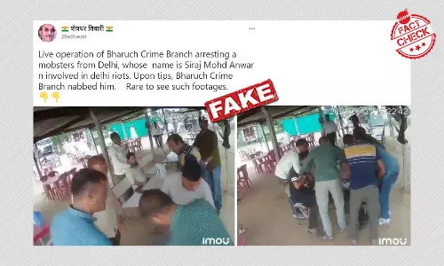 Video Of Ahmedabad Police Nabbing Criminals Falsely Shared As Arrest Of Delhi Riots Accused