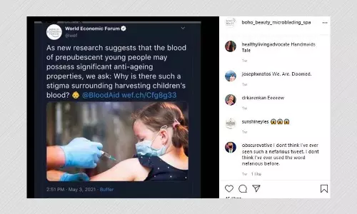 World Economic Forum Has Not Called For Harvesting Of Childrens Blood