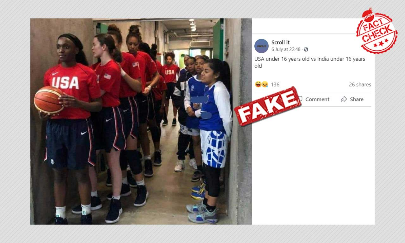 Tall Tales Photo Does Not Show Indian Basketball Team Next To The Us Team Boom Live Tall Tales Photo Does Not Show Indian Basketball Team Next To The Us Team Boom Live