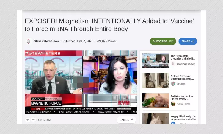 COVID-19 mRNA Vaccines Do Not Make Humans Magnetic