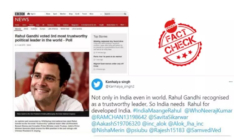 Fake Poll Claiming Rahul Gandhi 3rd Most Trusted Leader Revived