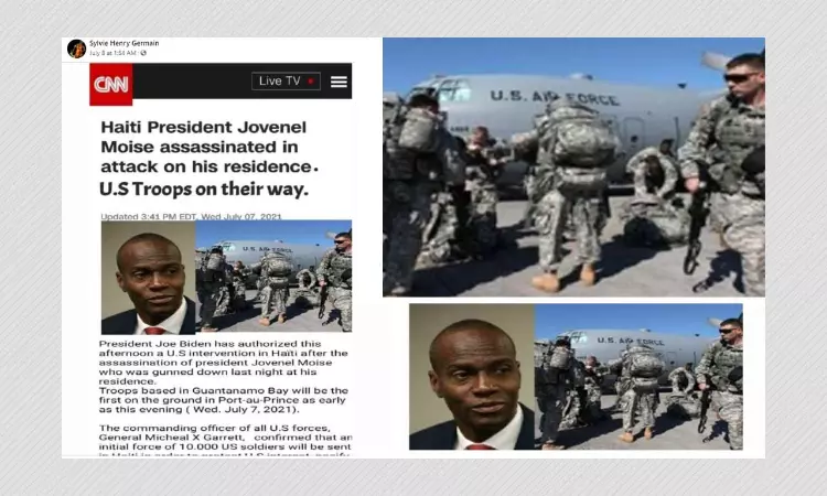 CNN Headline Saying US Troops Are Headed To Haiti Is Doctored