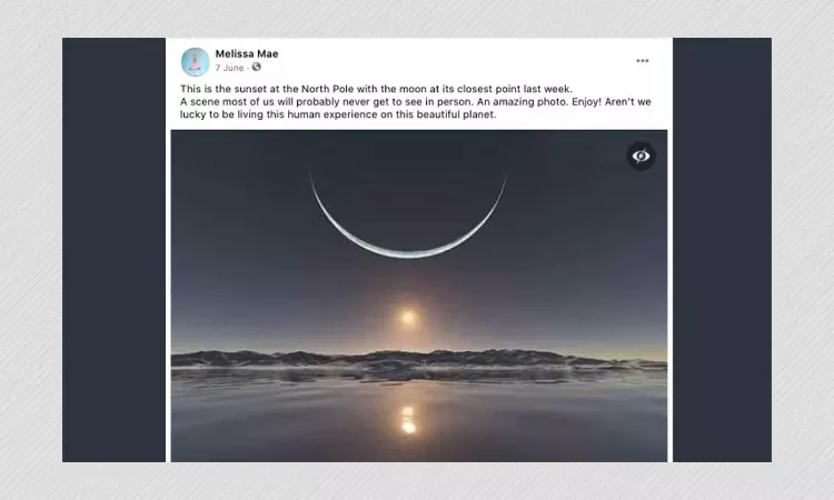 Photo Of Sunset At The North Pole Is A Digital Creation
