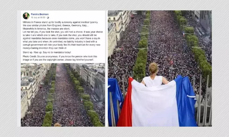 Photo Of French Fans Celebrating World Cup Win Shared As Protest Against COVID-19 Vaccine