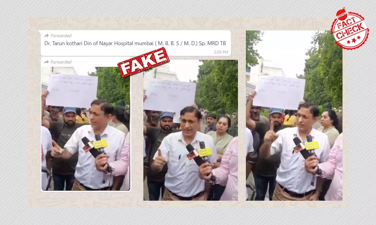 No, Anti-Masker Dr. Tarun Kothari Is Not Dean Of Nair Hospital In Mumbai