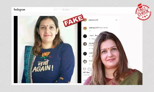 Morphed Photo Of Priyanka Chaturvedi Sporting Namo Again Revived