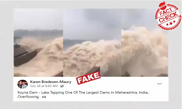 Video Of Overflowing Dam Is Not From Maharashtra