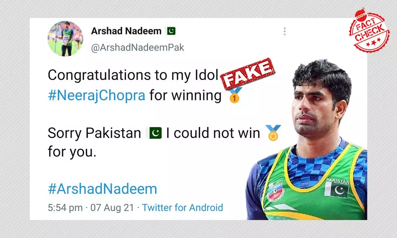 Times Now, NDTV India Fall For Fake Arshad Nadeem Twitter Account