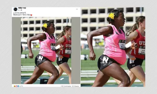 Photo Of Alysia Montano Competing While Pregnant Shared With Misleadingly
