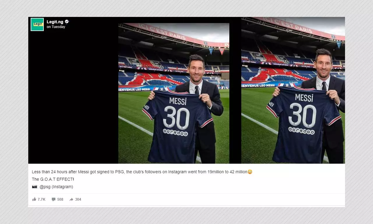 PSG Did Not Gain 23m Insta Followers In A Day After Signing Lionel Messi