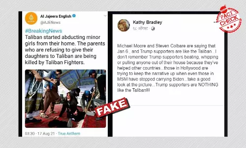 Viral Photo Claiming To Show Al Jazeera Tweet On Taliban Is Morphed