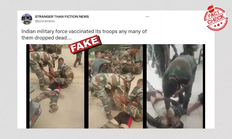 Video Of Army Soldiers Collapsing Viral With Anti COVID-19 Vaccine Claim