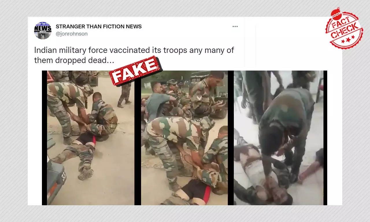 Video Of Army Soldiers Collapsing Viral With Anti COVID-19 Vaccine Claim