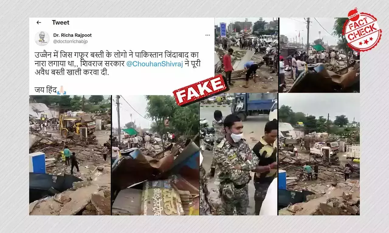 No, MP Government Did Not Raze A Slum Over Pakistan Zindabad Slogans