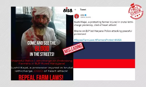 No, This Photo Does Not Show Deceased Karnal Farmer Sushil Kajal