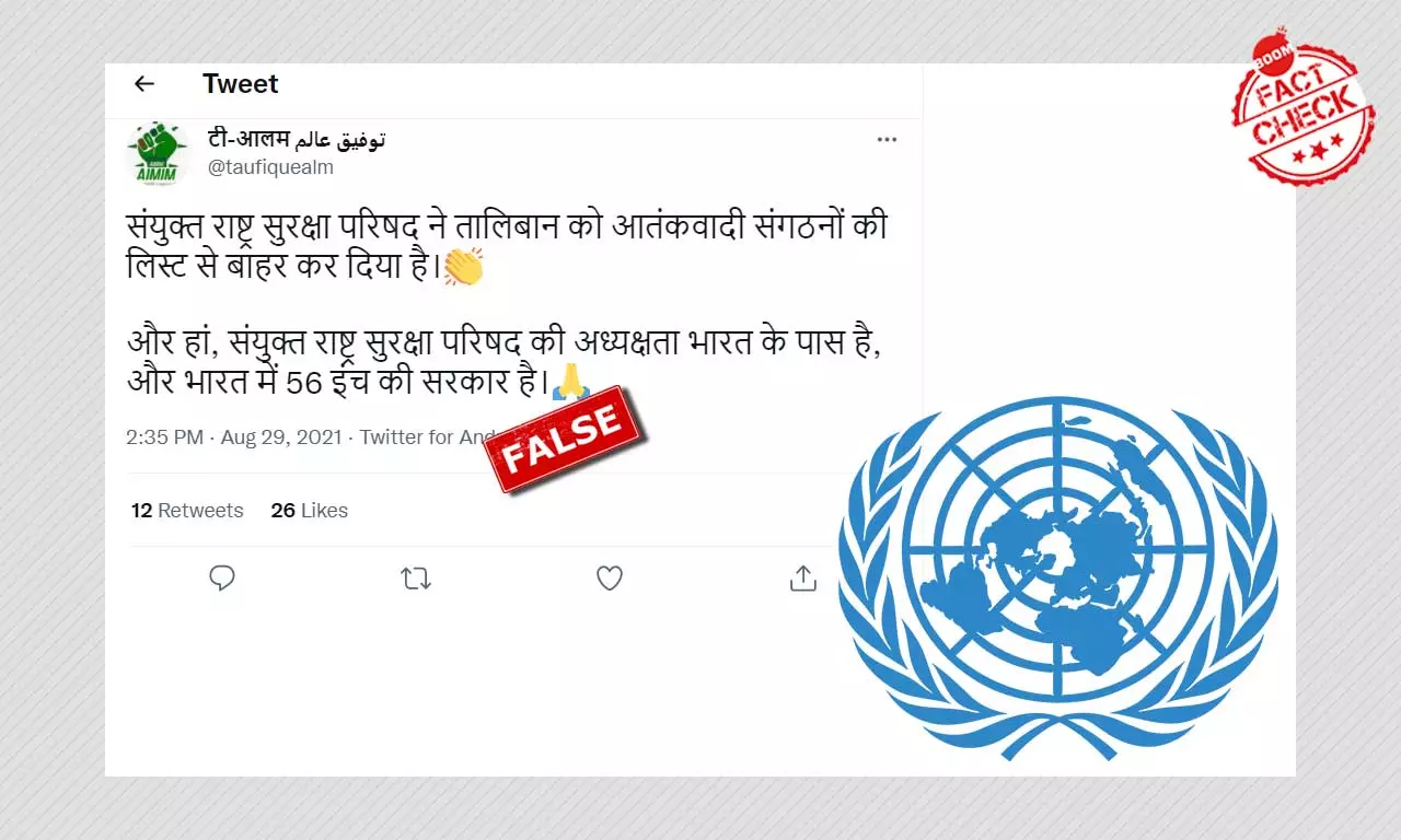 Did UNSC Remove Taliban From Terror List Under Indias Presidency? A FactCheck