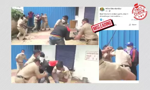 Video Of A Mock Drill Falsely Shared As Bank Robbery Foiled In Ahmednagar