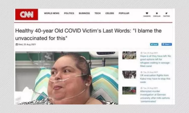 Fake CNN Report On Obese COVID-19 Patient Dying Goes Viral