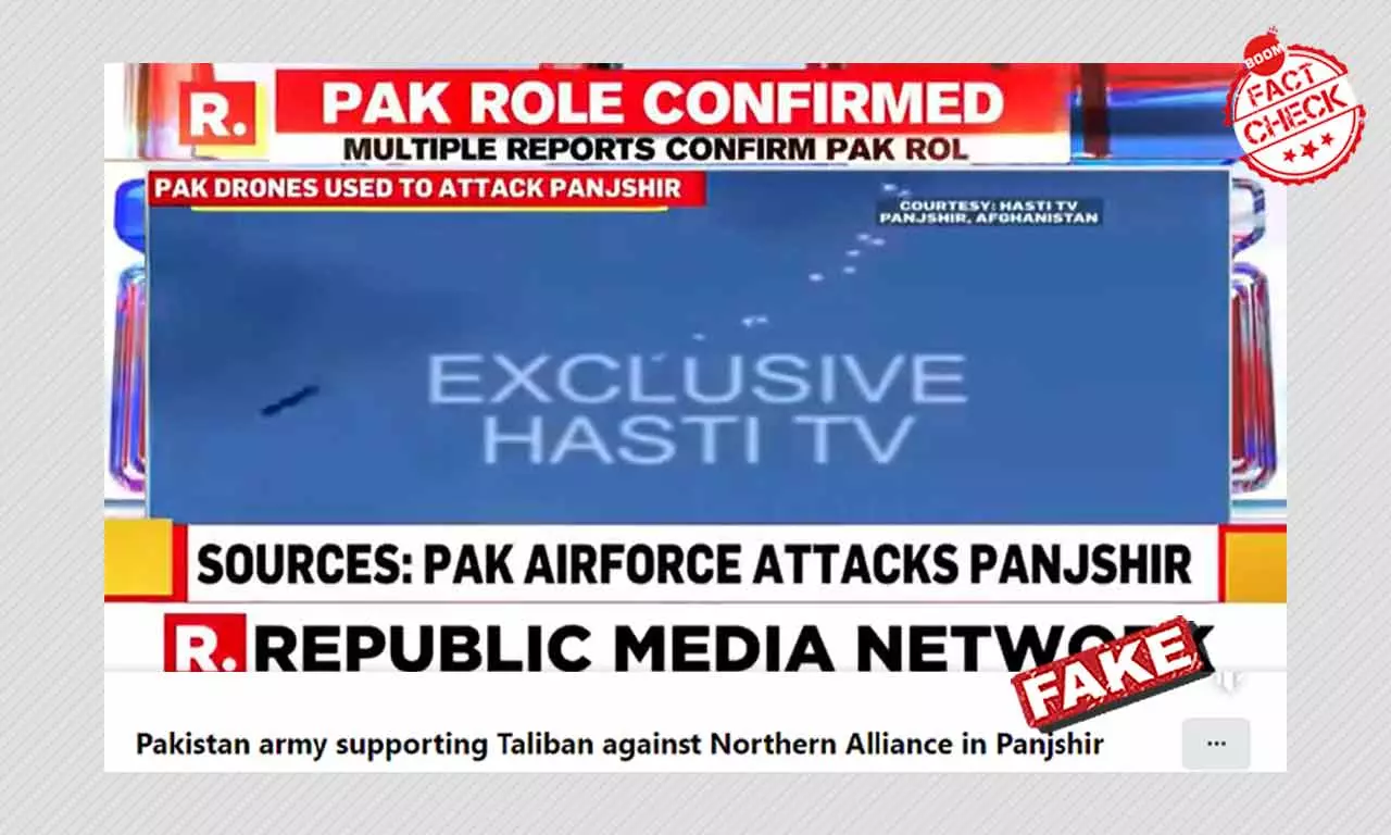 Republic TV Runs Video Game Clip As Pakistani Airforce Attacking Panjshir