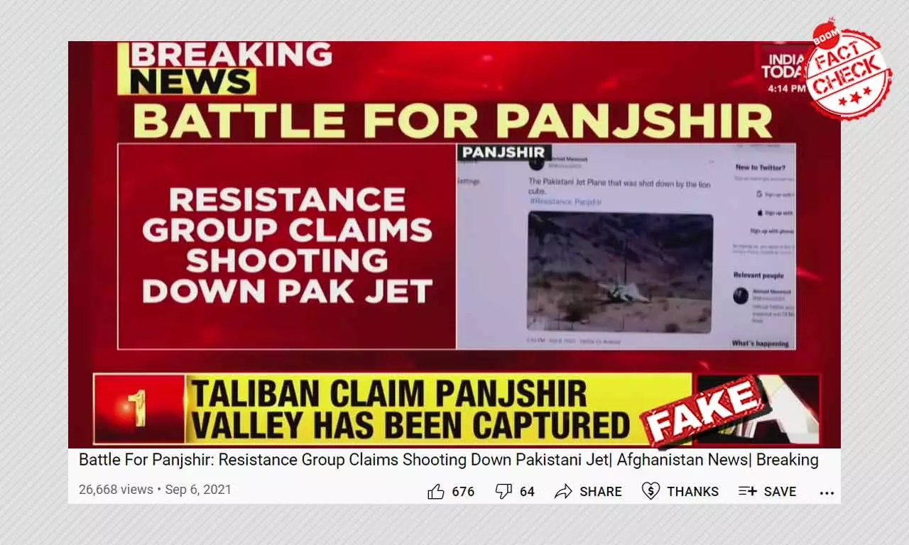 India Today Airs Old Photo Of US Jet Crash As Pak Jet Downed In Panjshir