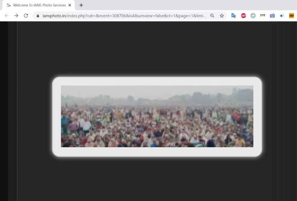 Screenshot of image published on IANS on January 29, 2021 Screenshot of image published on IANS on January 29, 2021