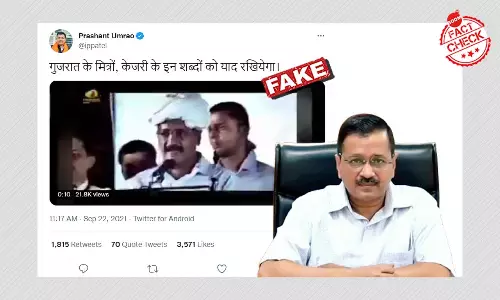 Cropped Video Revived To Falsely Claim Kejriwal Threatened Gujaratis