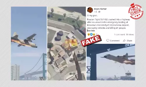 Video Game Footage Viral As Russian Plane Crash Landing On A Highway