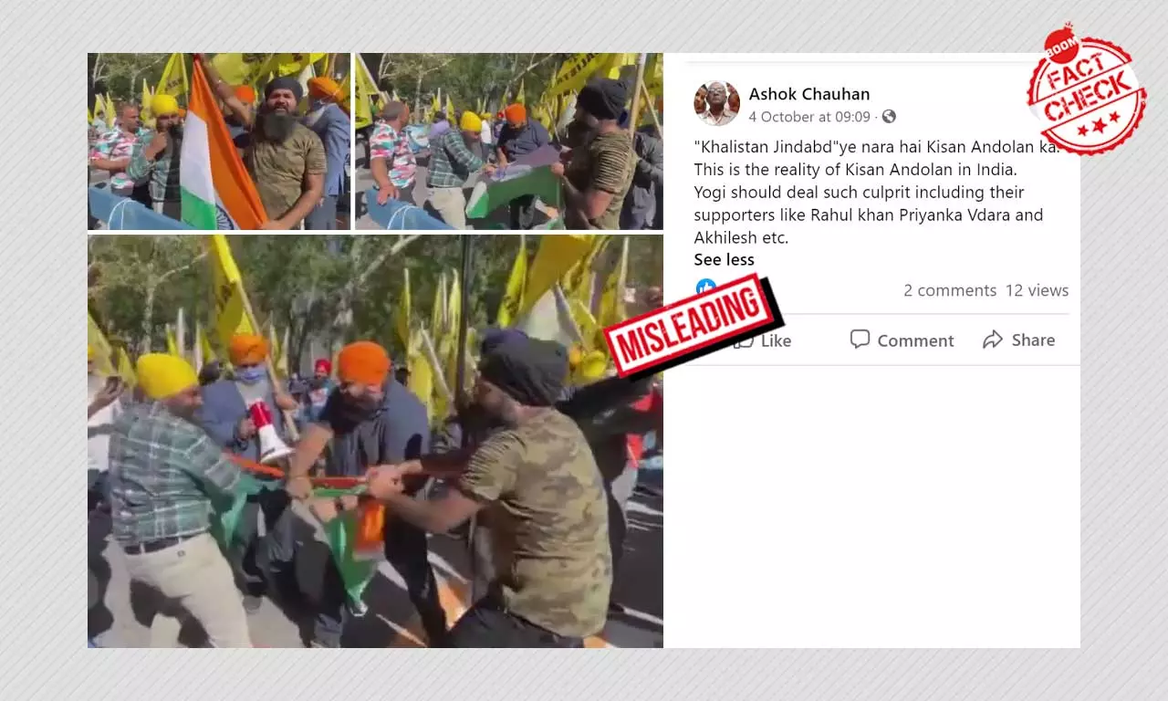 Video Of Pro-Khalistan Group Tearing Indian Flag In US Viral As Farmers Protest
