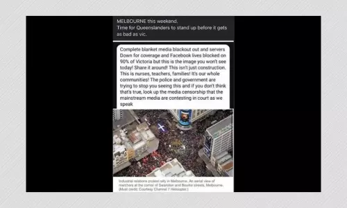 2006 Photo Shared As Protests In Melbourne Against COVID-19 Vaccine Requirements