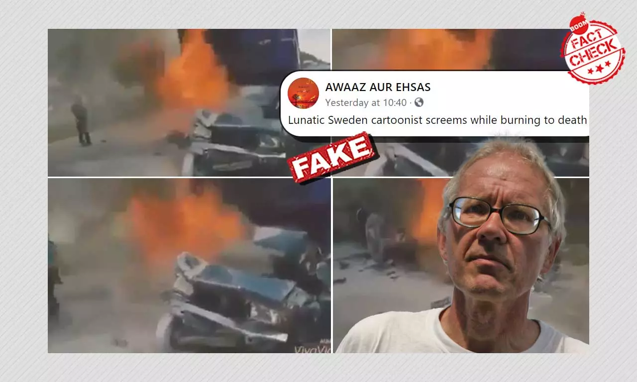 2014 Video Of Car Crash Falsely Linked To Death Of Swedish Cartoonist