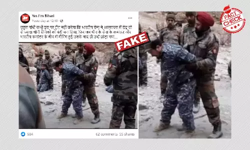 Photo From A Film Shoot Falsely Shared As Indian Army Capturing PLA Soldiers