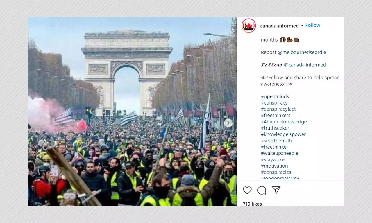 2018 Photo Shared As French Protest Against COVID-19 Vaccine Mandate