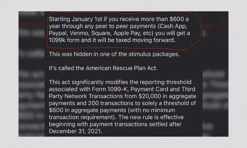 American Rescue Plan Act Does Not Tax Payments Made Through Venmo, Paypal