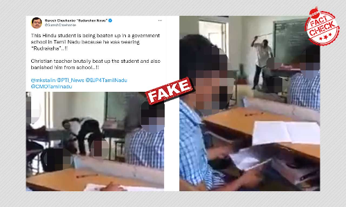 Sudarshan News Makes False Communal Claim On TN Corporal Punishment Incident