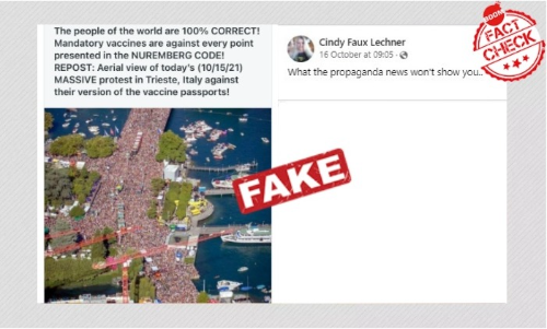 2018 Image Of Swiss Music Fest Shared As Anti-Vaccine Protest In Italy