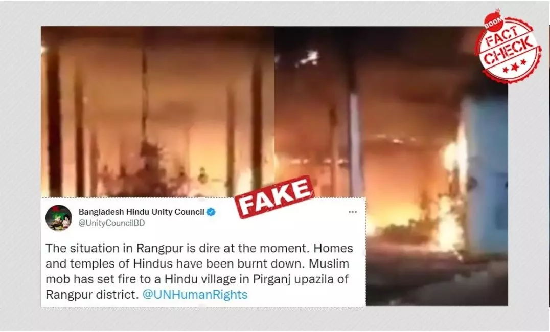 Video Of Fire In Tripura Durga Puja Pandal Shared As Bangladesh Violence