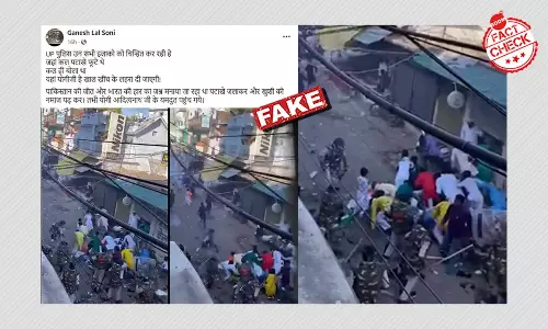 Video From MP Shared With False Claim Of Crackdown On Namaz In UP
